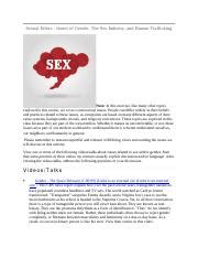 Module 3 Discussion Sexual Ethics Issues Of Gender The Sex Industry And Human Trafficking Docx P
