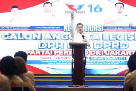 Pemilu 2024 HT Makin Optimistis Partai Perindo Raih 2 Digit Kursi