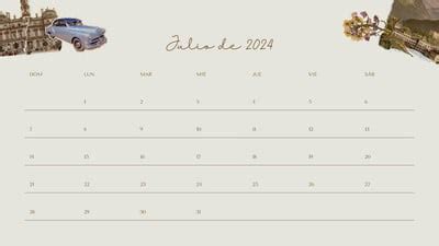 Plantillas De Calendario Para Julio Editables Canva