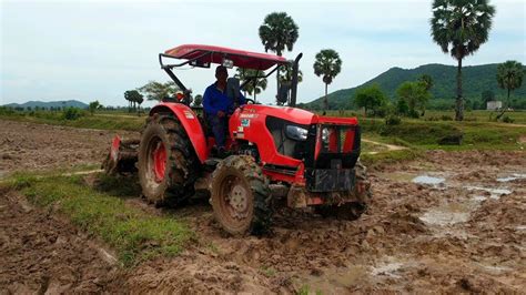 Kubota Tractor Plows Fields When It Rains Youtube