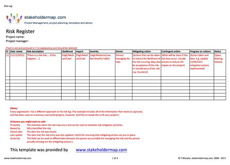 Risk Register Template Excel - prntbl.concejomunicipaldechinu.gov.co