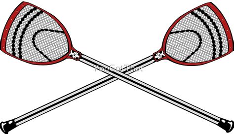 "Lacrosse Goalie Sticks Crossed Red" by YouGotThat | Redbubble