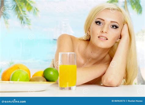 Magnificent Blonde At The Resort Stock Image Image Of Charming Resort