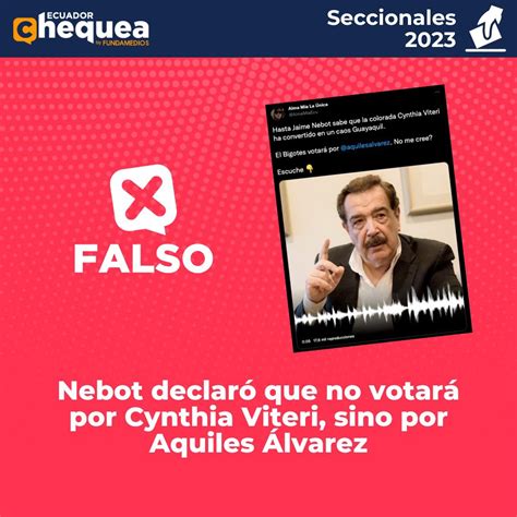 Ecuador Chequea On Twitter Jaime Nebot Mantiene Su Apoyo A La