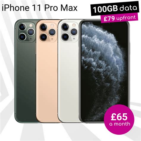 iPhone 11 Pro Max 100GB data contract deals - Phones LTD