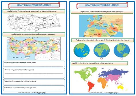 S N F Hayat Bilgisi T Rkiye M Nerede Etkinlik Al Mas Meb Ders