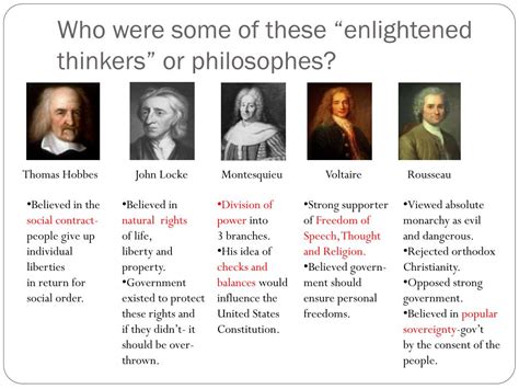 18 Key Thinkers Of The Enlightenment