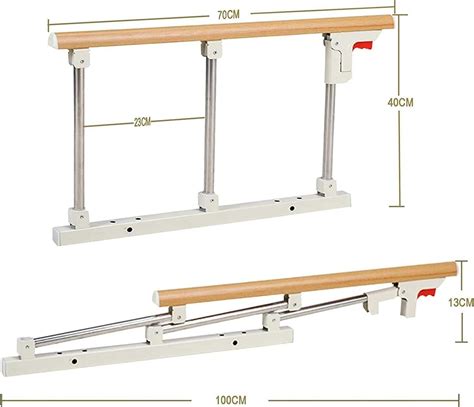 Barierka ochronna do łożka składana metalowa dla osób starszych