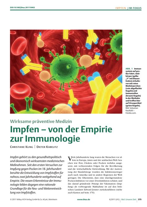 Immunsystem Und Immunologie