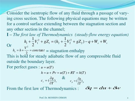 Ppt Chapter Ii Isentropic Flow Powerpoint Presentation Free Download