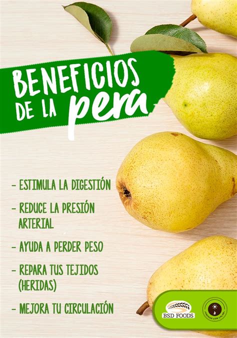 ¿te Gustan La Pera Entonces Tienes Que Conocer Todos Sus Beneficios