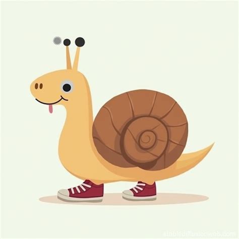 Snail In Sneakers Cartoon Stable Diffusion Online