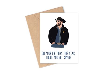 Yellowstone Birthday Card Rip Etsy