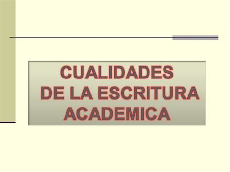 La Escritura Académica Ppt