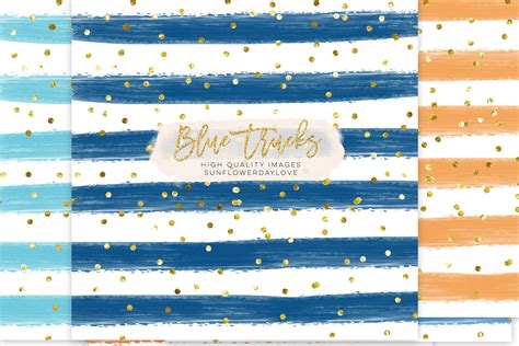 Blue Stripe Digital Paper Blue Stripes Scrapbook Paper Pack By