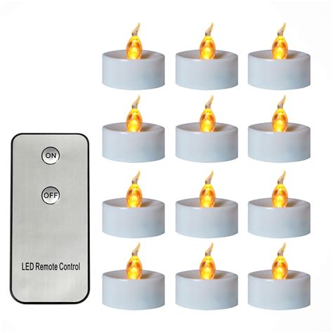 New Flameless Candles 12 Rechargeable Led Flickering Tea Lights Comes With Charging Line No