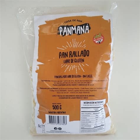 Panmana Pan Rallado Sin Gluten 500gr Tienda NOVA