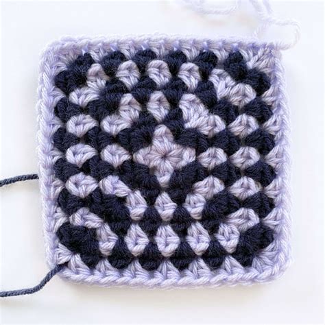 How To Crochet An Easy Two Striped Granny Square This Pixie Creates