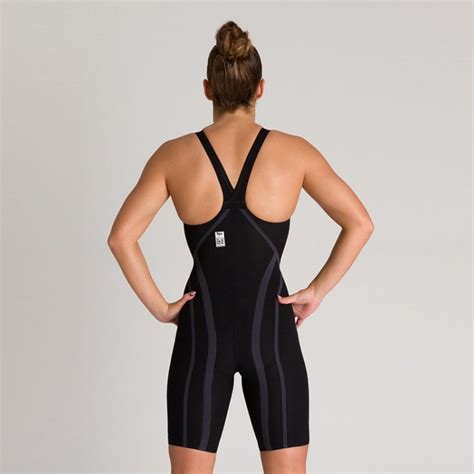 Womens Powerskin Carbon Core Fx Closed Back Swimming Race Suit Black