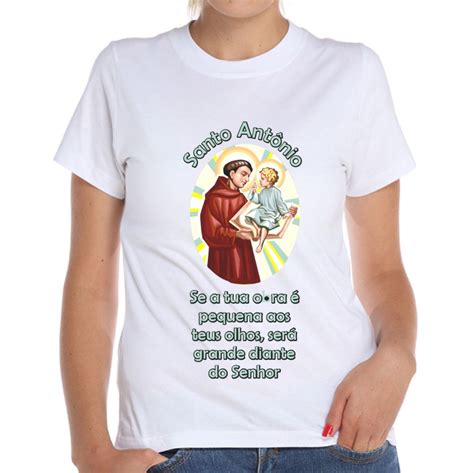 Camiseta Baby Look Santo Antônio se a Tua Obra É Pequena Elo7