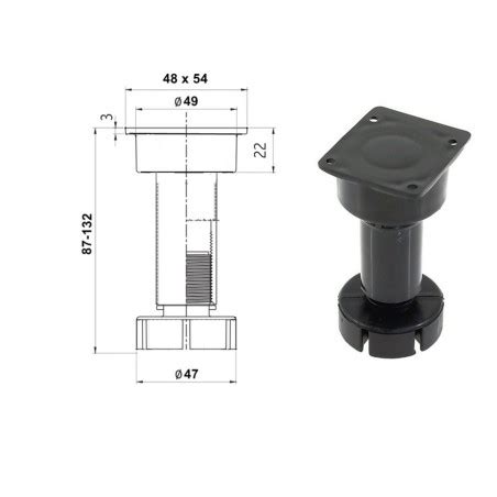 Nóżka kuchenna pod szafkę 10 cm regulowana wzmacniana PATREX H 100