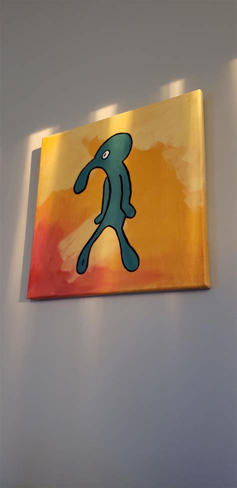 My roommate's Squidward art : r/pics