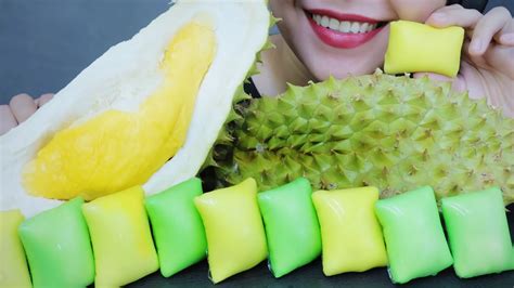 Asmr Durian X Durian Crepes Eating Sounds Linh Asmr Youtube