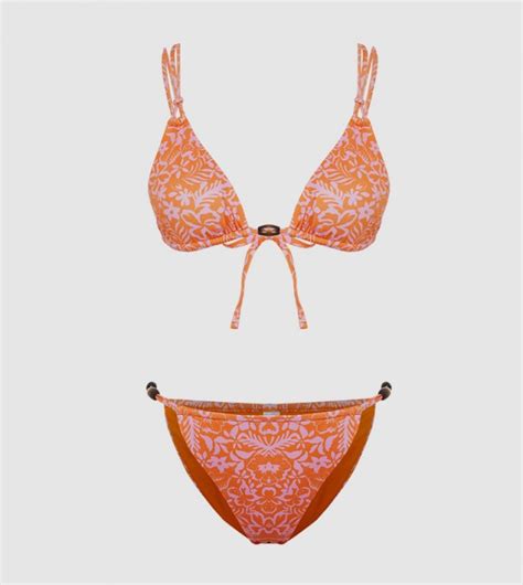 Buy Trendyol Floral Patterned Bikini Set In Orange 6thStreet Saudi Arabia