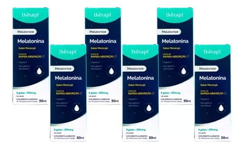 Kit 6 Melatonina Gotas Maracujá 210mcg Dose Therapi 30ml MercadoLivre