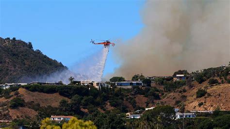 Brush Fire Threatens Pacific Palisades Homes, Burns 40 Acres