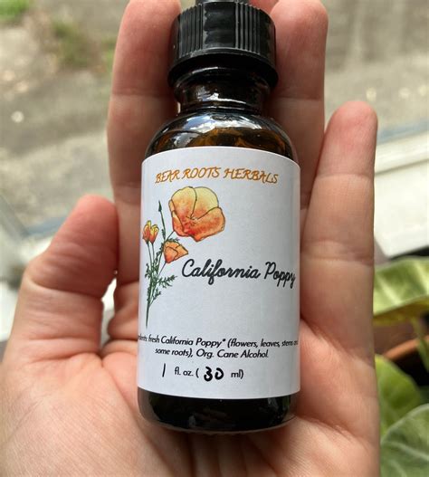 California Poppy Tincture Etsy