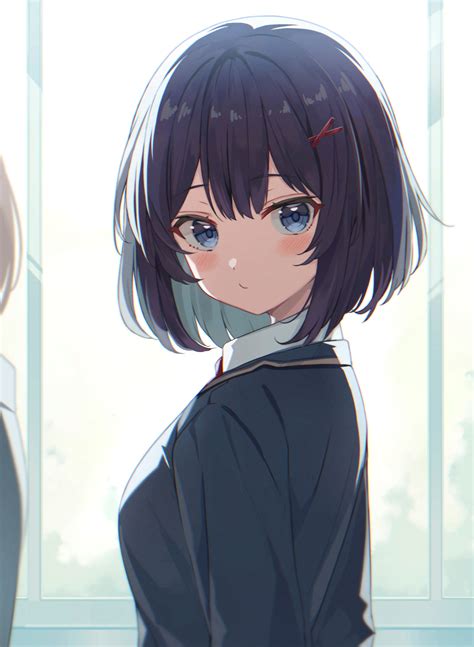 Safebooru 1girl Bangs Black Hair Black Jacket Blazer Blue Eyes Blush