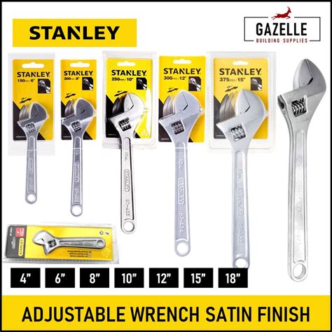 Stanley Adjustable Wrench Satin Finish