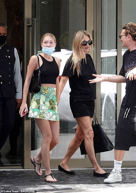 Kate Moss Holds Hands With Her Lookalike Daughter Lila Grace