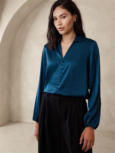 Satin Blouse Banana Republic Factory