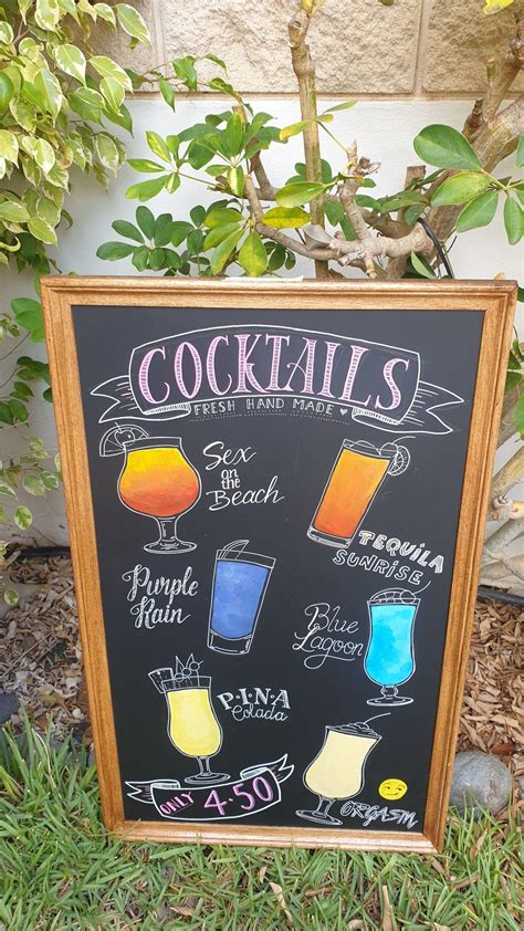 Cocktail Blackboard Bar Chalkboard Ideas Chalkboard Restaurant