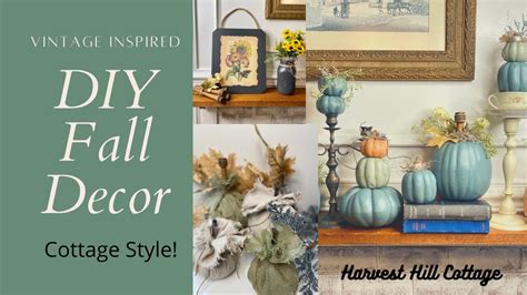 Vintage Inspired Diy Fall Decor Cottage Style No Sew Fabric Pumpkins