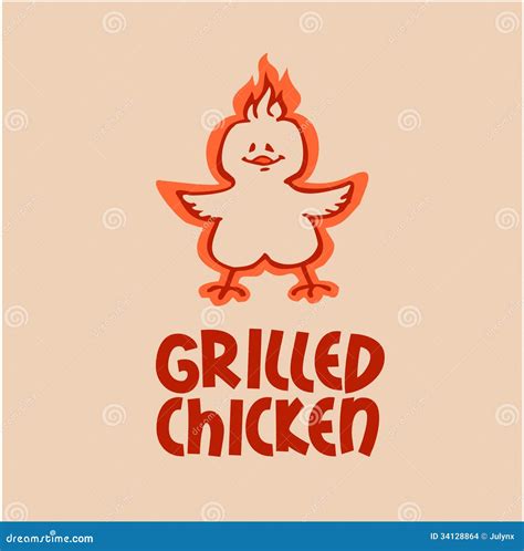 Grilled Chicken Company Logo Stock Vector Illustration Of Flame