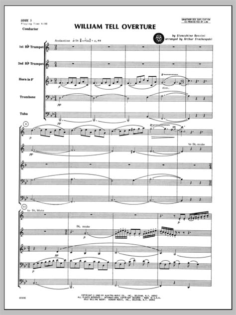 William Tell Overture Full Score Sheet Music Direct