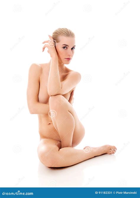 Beautiful Nude Woman Sitting On Flor Stock Image Image Of Pretty Slim 91182331