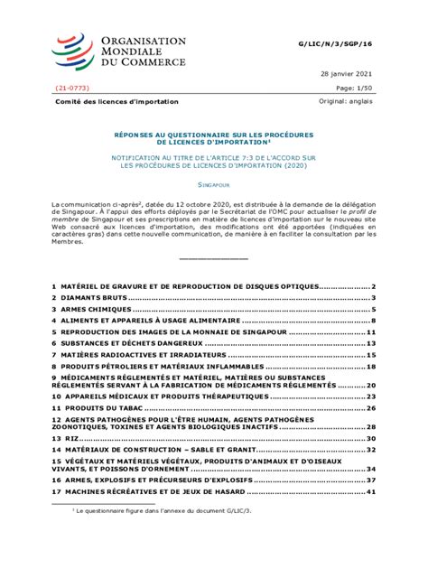 Fillable Online Docs Wto Org Dol2fe PagesG LIC N 3 SGP 16 RPONSES AU