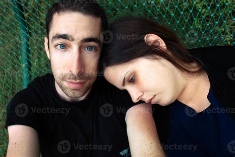 Top View Of Couple Relaxing In Hammock Together 3703273 Stock Photo At