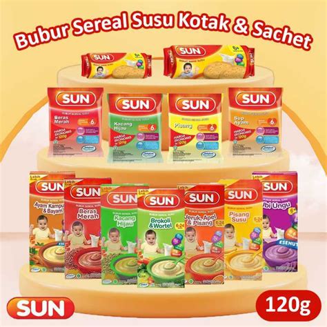 Jual SUN Bubur Susu Sereal Kotak Dan Sachet 120 Gram SUN Marie