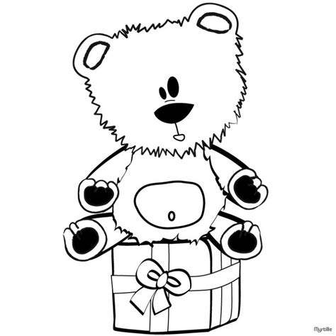 Coloriage De Nounours De Noel Table De Noel