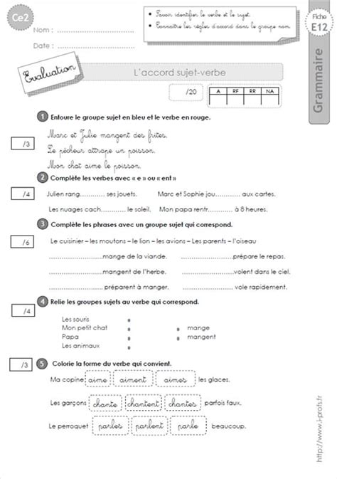 Exercice Grammaire Ce Sujet Verbe Exercice Ce Imprimer Gratuit Kuchi