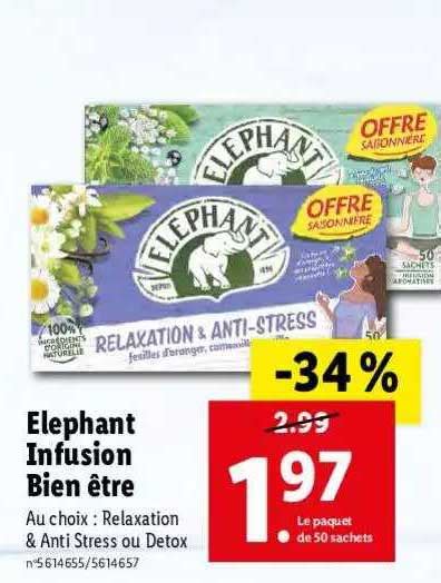 Promo éléphant Infusion Bien être chez Lidl iCatalogue fr