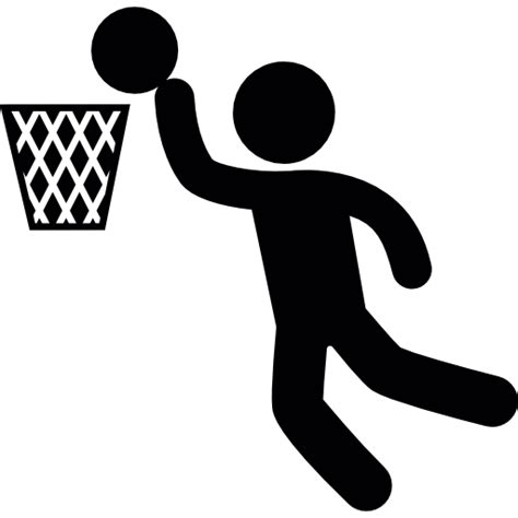 Free Icon | Basketball player scoring