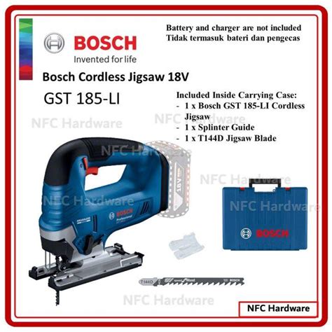 Bosch Gst Li Cordless Jigsaw V Lazada