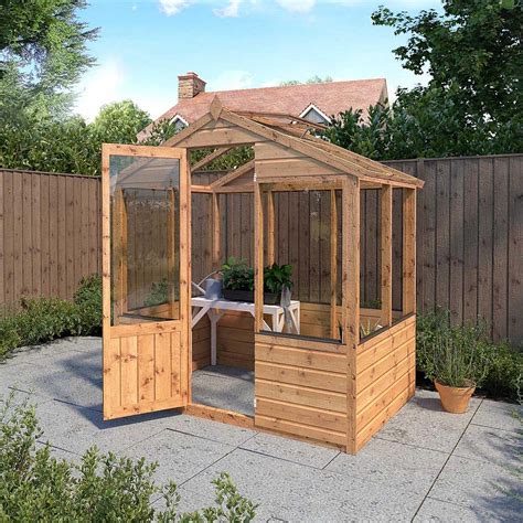 X Waltons Evesham Wooden Greenhouse Van Meuwen