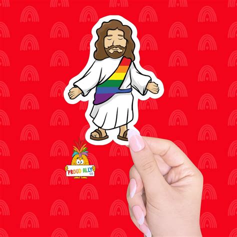 Love Like Jesus Gay Christian Sticker LGBT Christian Gay Pride Sticker Gay Jesus Sticker
